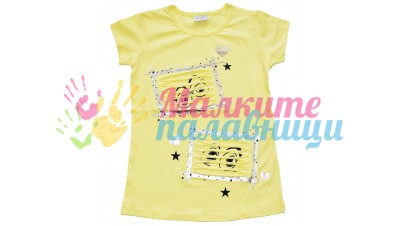 Детска блуза за момиче в жълто